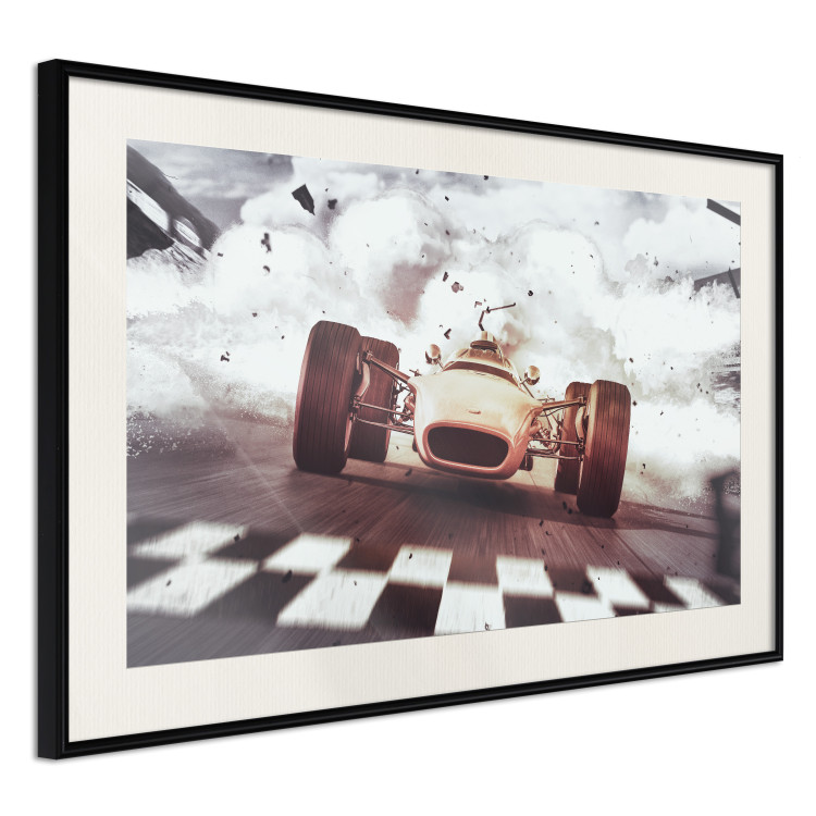 Poster Target - sports composition with racing car and billows of smoke 129425 additionalImage 2