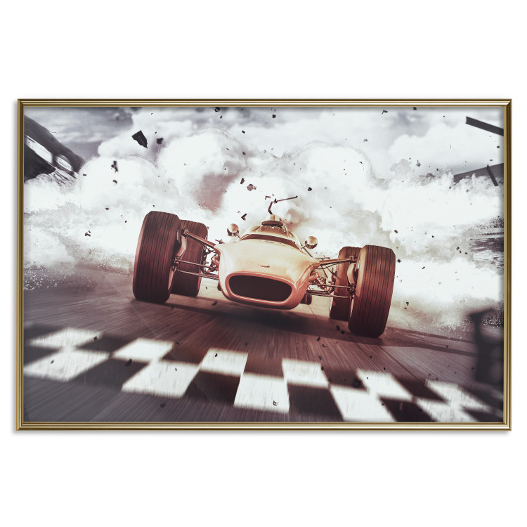 Poster Target - sports composition with racing car and billows of smoke 129425 additionalImage 21
