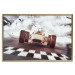 Poster Target - sports composition with racing car and billows of smoke 129425 additionalThumb 17