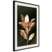 Wall Poster Extraordinary Twig - plant composition of golden leaves on a black background 130525 additionalThumb 2