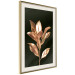 Wall Poster Extraordinary Twig - plant composition of golden leaves on a black background 130525 additionalThumb 3