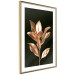 Wall Poster Extraordinary Twig - plant composition of golden leaves on a black background 130525 additionalThumb 9