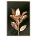 Wall Poster Extraordinary Twig - plant composition of golden leaves on a black background 130525 additionalThumb 21