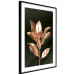 Wall Poster Extraordinary Twig - plant composition of golden leaves on a black background 130525 additionalThumb 8