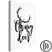 Canvas Art Print My deer - winter line art graphic with an English inscription 130725 additionalThumb 6