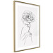 Poster Sensual Blossom - line art of a woman and flowers with a flower on a light background 130825 additionalThumb 7