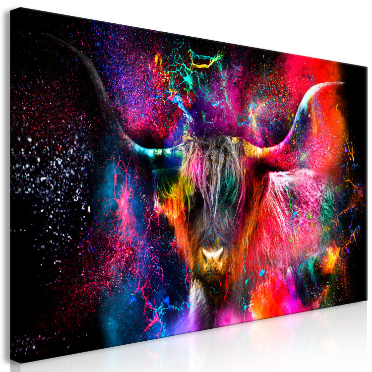 Large canvas print Colorful Bull II [Large Format] 131525 additionalImage 2