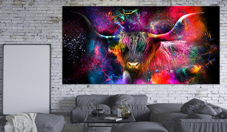 Large canvas print Colorful Bull II [Large Format] 131525 additionalImage 5
