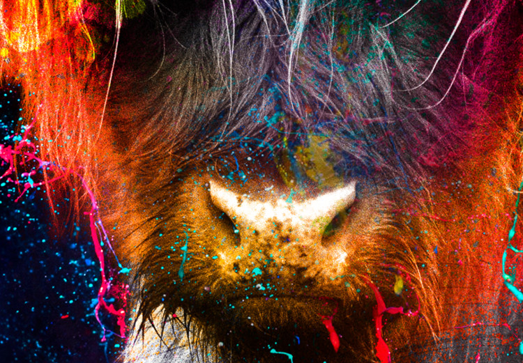 Large canvas print Colorful Bull II [Large Format] 131525 additionalImage 4