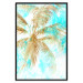Wall Poster Golden Caribbean - blue tropical landscape with golden palm trees 131825 additionalThumb 21