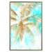 Wall Poster Golden Caribbean - blue tropical landscape with golden palm trees 131825 additionalThumb 27