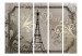 Room Divider Screen Vintage Paris - Golden II (5-piece) - Eiffel Tower and ornaments 132625 additionalThumb 3
