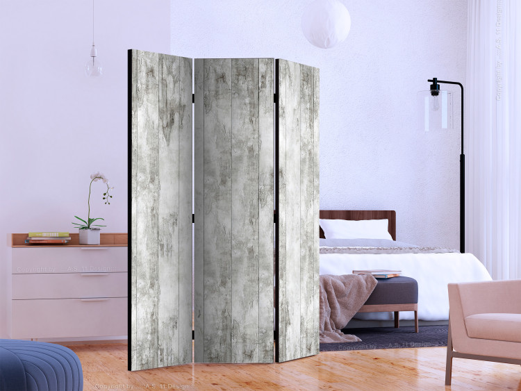 Room Separator Sense of Style (3-piece) - gray textured background of wooden planks 132825 additionalImage 2