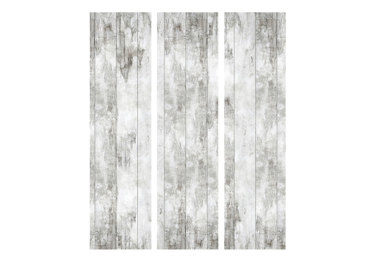 Room Separator Sense of Style (3-piece) - gray textured background of wooden planks 132825 additionalImage 3