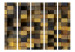 Room Divider Wooden Cubes II (5-piece) - checkered background in dark colors 133025 additionalThumb 3