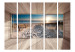 Folding Screen Modern Lounge: By the Sea II (5-piece) - beach view from a window 133125 additionalThumb 3