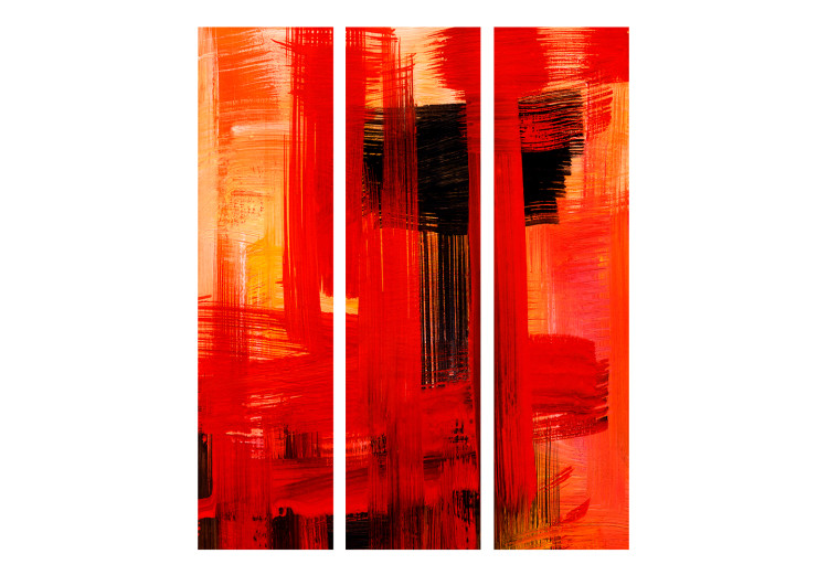 Folding Screen Crimson Prison (5-piece) - simple abstraction in red background 133525 additionalImage 3