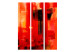 Folding Screen Crimson Prison (5-piece) - simple abstraction in red background 133525 additionalThumb 3