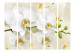 Folding Screen Orchid Branch II - composition of white lily flowers on a light background 133825 additionalThumb 3
