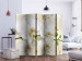 Folding Screen Orchid Branch II - composition of white lily flowers on a light background 133825 additionalThumb 2