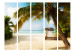 Folding Screen Paradise Beach II - tropical island with beach and palm trees against the ocean 134025 additionalThumb 3