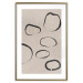 Poster Rain on Sand - abstract circular patterns on a light gray background 134325 additionalThumb 16