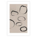Poster Rain on Sand - abstract circular patterns on a light gray background 134325 additionalThumb 25