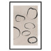 Poster Rain on Sand - abstract circular patterns on a light gray background 134325 additionalThumb 15