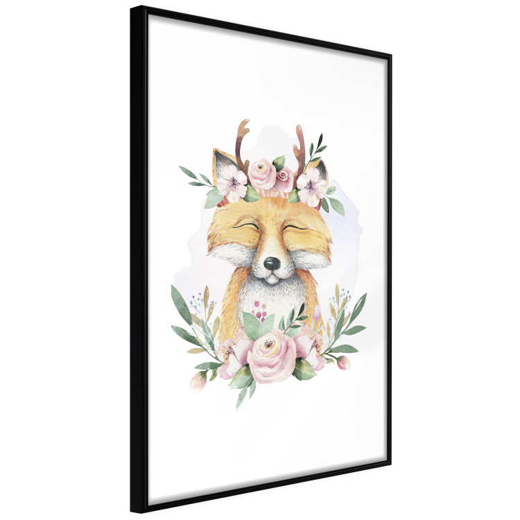 Wall Poster Cleofas the Fox - natural composition of plants and animals on a white background 135725 additionalImage 17