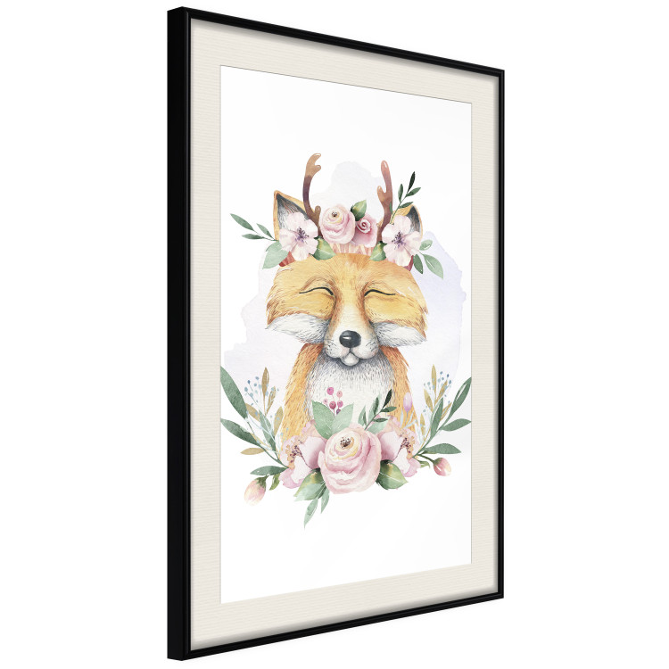Wall Poster Cleofas the Fox - natural composition of plants and animals on a white background 135725 additionalImage 22