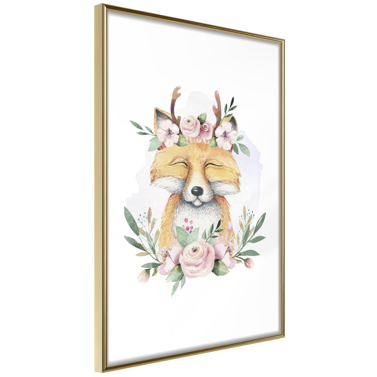 Wall Poster Cleofas the Fox - natural composition of plants and animals on a white background 135725 additionalImage 16