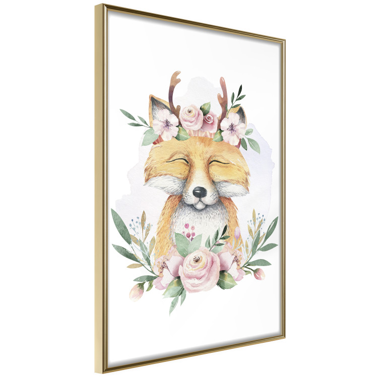 Wall Poster Cleofas the Fox - natural composition of plants and animals on a white background 135725 additionalImage 25