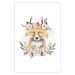 Wall Poster Cleofas the Fox - natural composition of plants and animals on a white background 135725 additionalThumb 8
