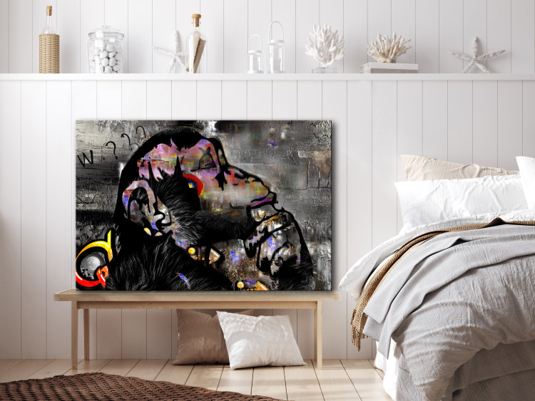 Canvas Print Thoughtful Monkey (1-piece) Wide - futuristic abstraction 136025 additionalImage 3
