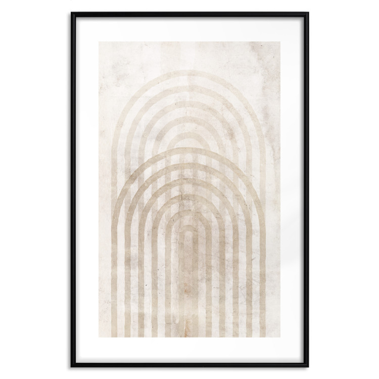 Wall Poster Interweave - beige composition with a unique abstraction in scandi boho style 137225 additionalImage 3