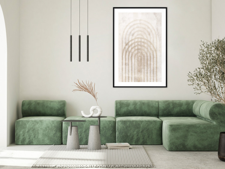 Wall Poster Interweave - beige composition with a unique abstraction in scandi boho style 137225 additionalImage 9