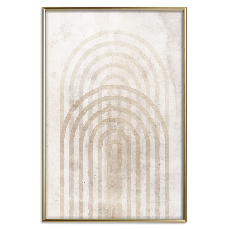 Wall Poster Interweave - beige composition with a unique abstraction in scandi boho style 137225 additionalImage 4