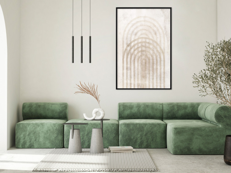 Wall Poster Interweave - beige composition with a unique abstraction in scandi boho style 137225 additionalImage 15