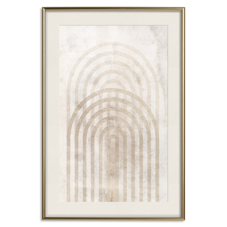 Wall Poster Interweave - beige composition with a unique abstraction in scandi boho style 137225 additionalImage 23