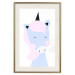 Poster Sweet Unicorn - playful blue animal with a horn on a light background 138125 additionalThumb 27