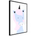 Poster Sweet Unicorn - playful blue animal with a horn on a light background 138125 additionalThumb 8