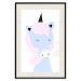 Poster Sweet Unicorn - playful blue animal with a horn on a light background 138125 additionalThumb 26