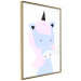 Poster Sweet Unicorn - playful blue animal with a horn on a light background 138125 additionalThumb 9