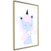 Poster Sweet Unicorn - playful blue animal with a horn on a light background 138125 additionalThumb 7