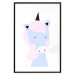Poster Sweet Unicorn - playful blue animal with a horn on a light background 138125 additionalThumb 13