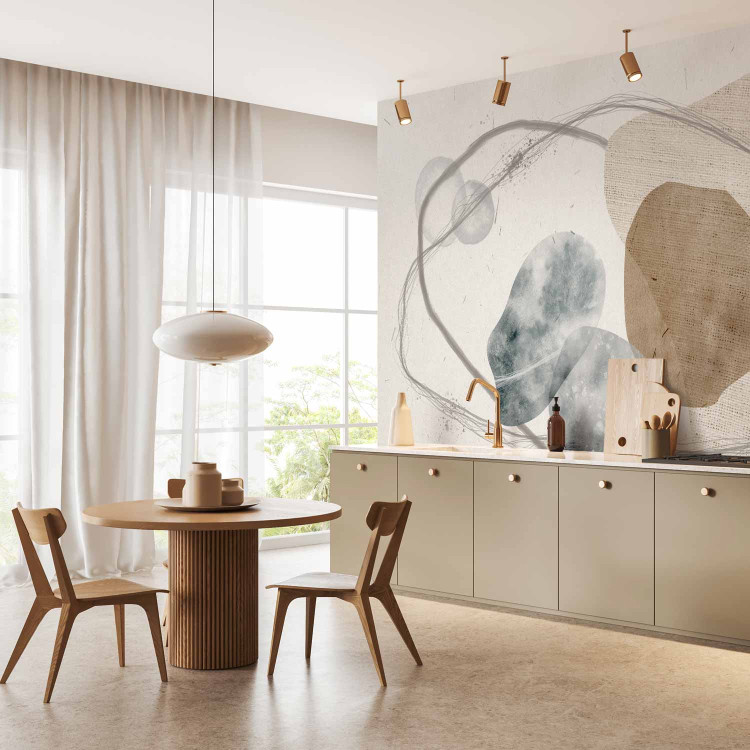 Wall Mural Elements - minimalist abstraction with grey and beige patterns 138825 additionalImage 7