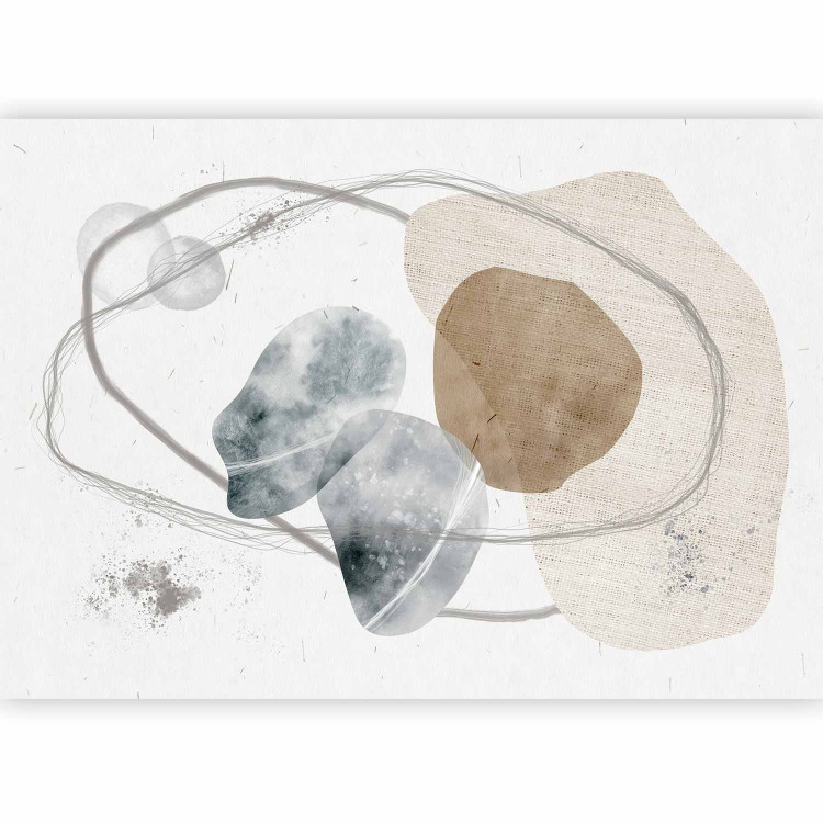 Wall Mural Elements - minimalist abstraction with grey and beige patterns 138825 additionalImage 5
