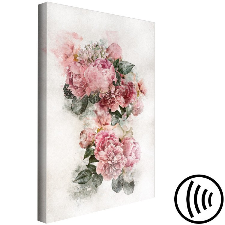 Canvas Peonies in Bloom (1-piece) Vertical - pink flowers and light background 142825 additionalImage 6