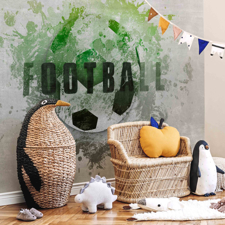 Photo Wallpaper Hobby is football - green motif with a ball and writing in English 143325 additionalImage 5