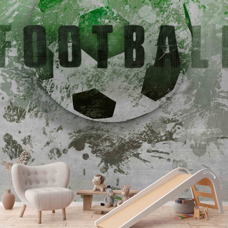 Photo Wallpaper Hobby is football - green motif with a ball and writing in English 143325 additionalImage 4